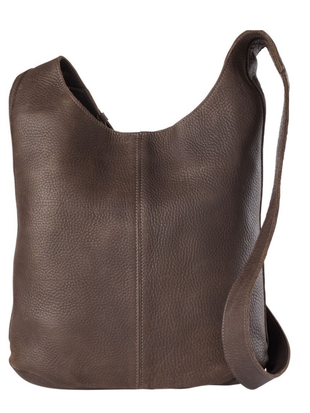 Duluth Trading Co Brown Pebbled Leather Shoulder Bag